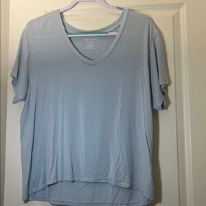 American Eagle Outfitters Soft & Sexy Blue V-Neck Tee